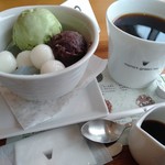 Nana's green tea  - クリームあんみつとコーヒー