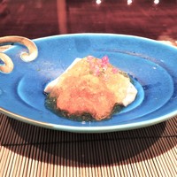 奈良 而今 - 先付け　胡麻豆腐　雲丹　出汁ジュレ