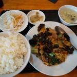 Choushun - 豚肉と木耳炒め定食