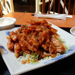 福香門 - 「鶏のからあげに胡椒のきいたソースがのったの」