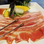 一幸 - 陶板焼きの豚肉です