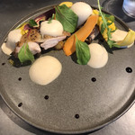 KUFUKU± - 桜姫鶏の藁焼き  柚子胡椒とポン酢の泡