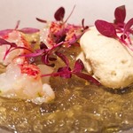 ル スプートニク - 揚げナスのムース、オマール