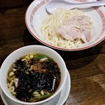 新潟長岡らぁめん 安ざわ食堂 - 生姜つけ麺（平打ち麺）