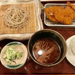 酒場サキドリ - 海老&鯵フライ定食¥980(税込)