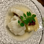 宮坂 - ③胡麻豆腐と鱧