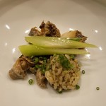 すし人　酒伊 - 2019.7.煮鮑と肝の手毬寿司アスパラ添え