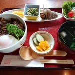 御料理しば田 - 牛しぐれ丼セット