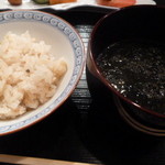 菅井 - 穴子の釜飯&お味噌汁