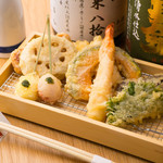 Various Tempura skewers