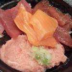 越前 若狭家 - ねぎとろ　まぐろ　サーモン丼　