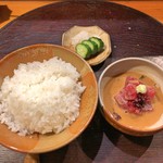 江戸前晋作 - まぐろ茶漬け（ご飯多め）