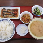 港北食堂 - 三品定食　５８０円