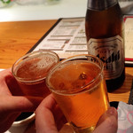 魚河岸 宮武 - （2019年3月）
      スーパードライで乾杯( ´∀` )/▽☆▽ヽ(′ ∀｀)