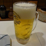 Torishin - 生ビール 中ジョッキ、600円