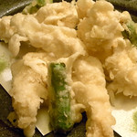 Imasawa - 揚げ物：鶏笹身の天婦羅