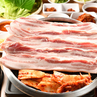 韓国トン一 - 料理写真:サムギョプサルセット