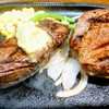 熔岩焼1ポンドステーキと手ごねハンバーグ ステーキステーキ