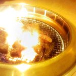 焼肉問屋 牛蔵 - サーロイン　ファイヤ～！