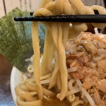 麺屋 歩夢 - 【2019.7.2】中加水の中太麺。