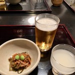渋川問屋 - イカ人参  ビール   にごり酒