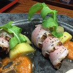 そば くら富 - 合鴨のコンフィ ブラッドオレンジソース