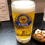 Kappa - 生ビール 中 550円。
