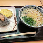 丸亀製麺 - NEW!!2012.01 さつまいも天ぷら80円・おにぎり鮭120円