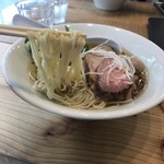 The Noodles & Saloon Kiriya - kiri_soba 潮味 特製トッピング
      
      麺リフトアップ