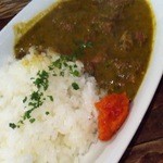 ロス・バルバドス - 4回目2012年1月10日ギニア料理　ギニアのほうれん草シチュウ：牛肉と青菜のピーナッツ煮込み