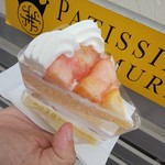 パティシエ　イマムラ - 桃のショートケーキ