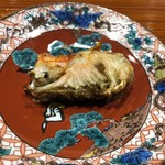 鮨旬美西川 - 車海老の頭、炭火焼き