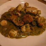 蛸と帆立のガーリックソース　￥１１００