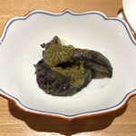 一碗水 - 椒麻粉皮茄子(茄子と自家製板春雨 実山椒のソース)