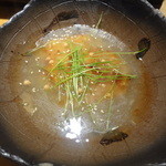 鮨げん家 - コーンポタージュ豆腐のバジルあんかけ（１）