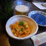 菜酒家FU-KU - お通し(ニンジンチャンプルー)