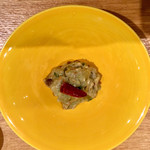 一碗水 - 炒麻豆腐(発酵させた緑豆のおから 羊脂かけ)