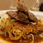 一碗水 - 水煮羊肉と両面黄を一緒に