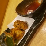 海鮮炭焼処とら太 - 牡蠣天ぷら