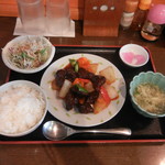 えいちゃん - 黒酢酢豚定食￥750