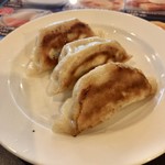 Bamiyan - セットの餃子。わりと、パリで、美味しかった。