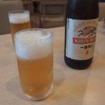 食事処 こもれび - ビール（500円）はあえて瓶ビール