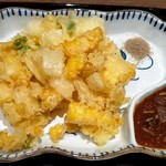 大洗料理つかさ - 鉾田産スイートコーンと玉ねぎのかき揚げ