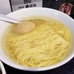 塩そば専門店 桑ばら - 塩かけそばと牛スジと北寄貝カレーの定食