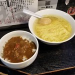 塩そば専門店 桑ばら - 塩かけそばと牛スジと北寄貝カレーの定食