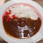 おむらいす亭 - 料理写真:牛肉100%ハンバーグカレーランチ 2019.5