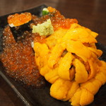 豪快 立ち寿司 - うにいくらこぼれ盛り