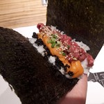 nikushoutakuoohira - うに,キャビア,ユッケの手巻き寿司