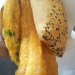 東京豆漿生活 - 食べながらズレてくる油条(揚げパン)は豆乳スープに入れてくれます食べました（笑）