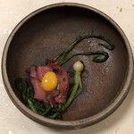 鰻はし本 - 西粟倉村の鹿肉の先付